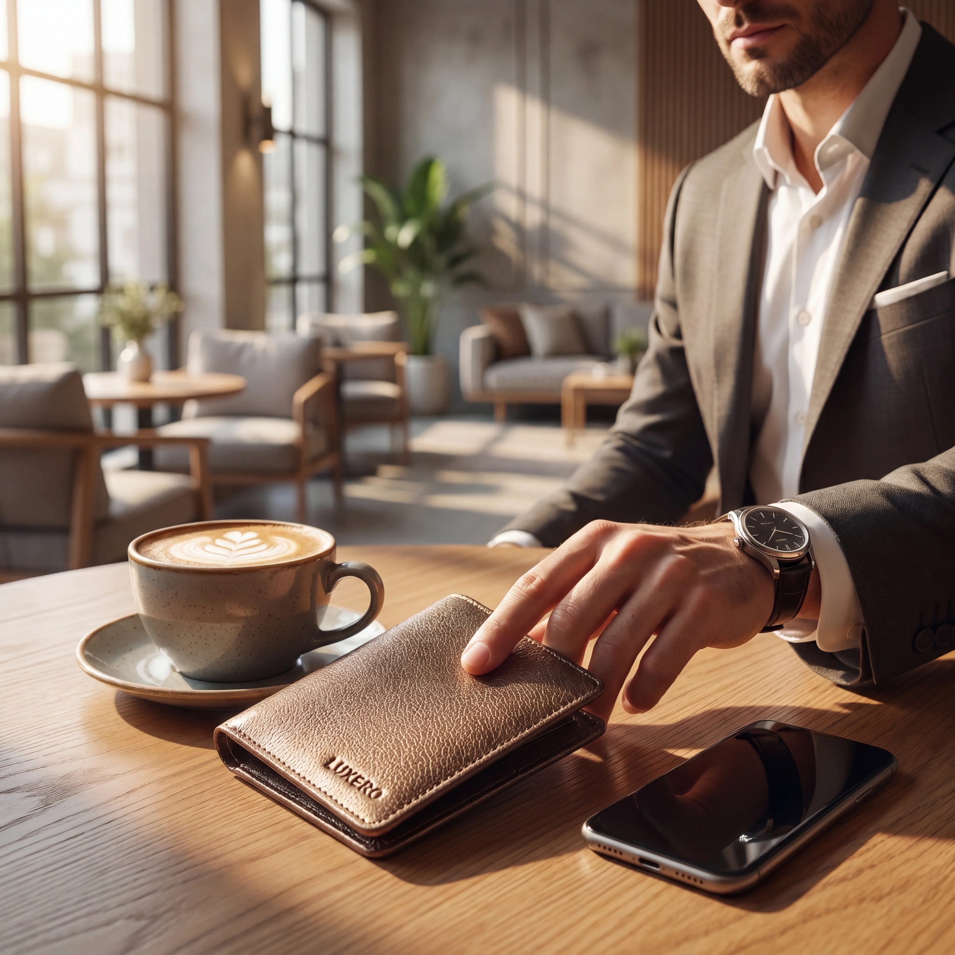 Business Leather Bifold Wallet