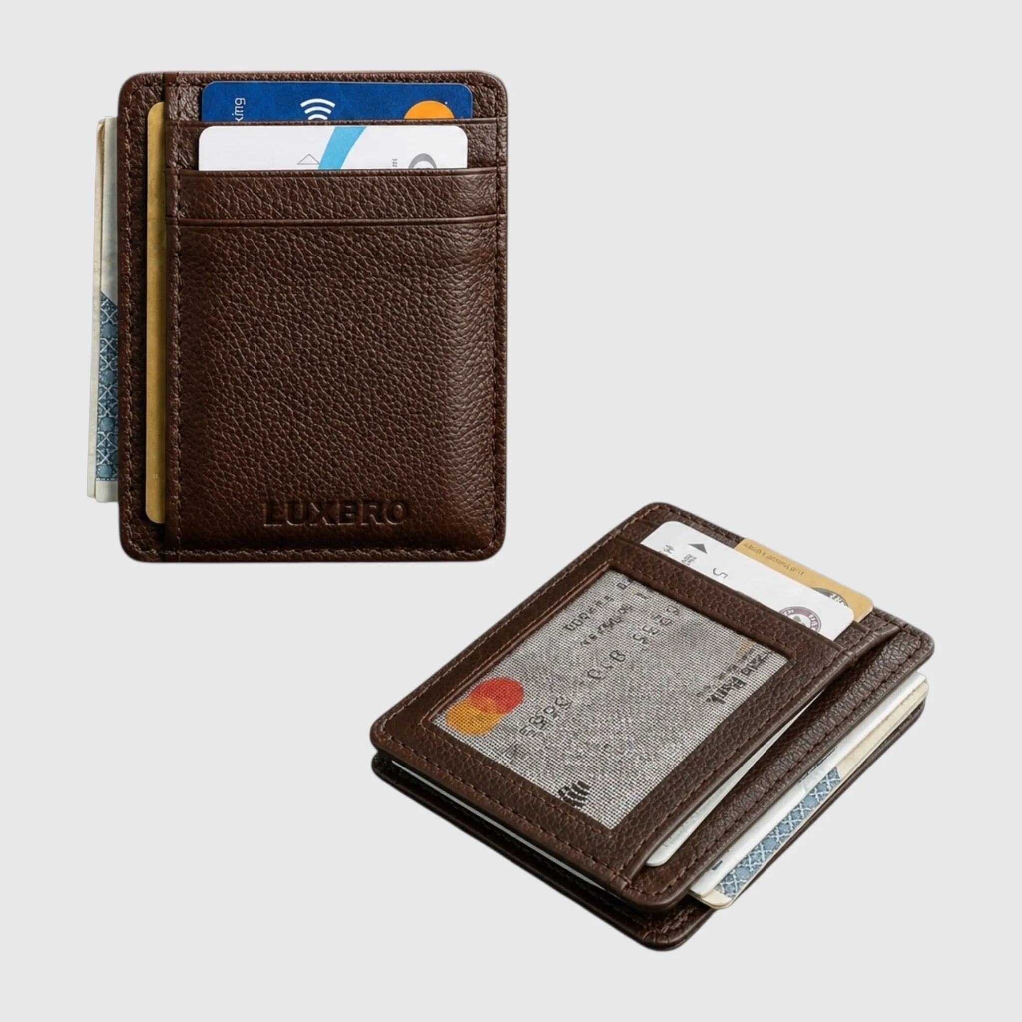 Slim Leather Card Holder Wallet for Men