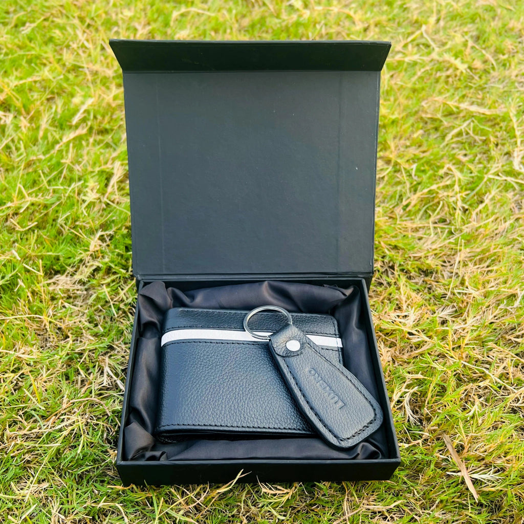 Premium Leather Gift Set for Men | Wallet, Card Holder & Keychain