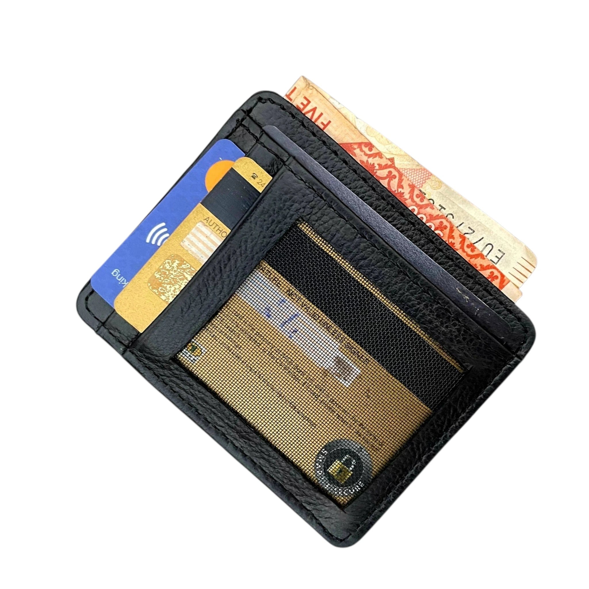 Slim Leather Card Holder Wallet for Men